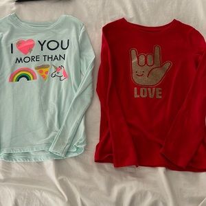 Bundle of 3 Cat and Jack long sleeved tees
